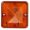 e2s Amber Xenon Flashing Surface Beacon 230V AC/DC, White Housing, IP66 