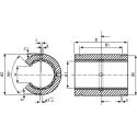 Igus Open Aluminium Housing Linear Bearing with 25 mm ID, 40 mm OD, 58 mm Length, Dynamic Load Rating 3625N OJUM-01-25