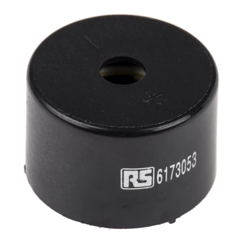 RS PRO 77 dB Through Hole Continuous Internal 20 mm Height x 30 mm Diameter Piezo Buzzer Component 3 V dc Min 24 V 617-3053