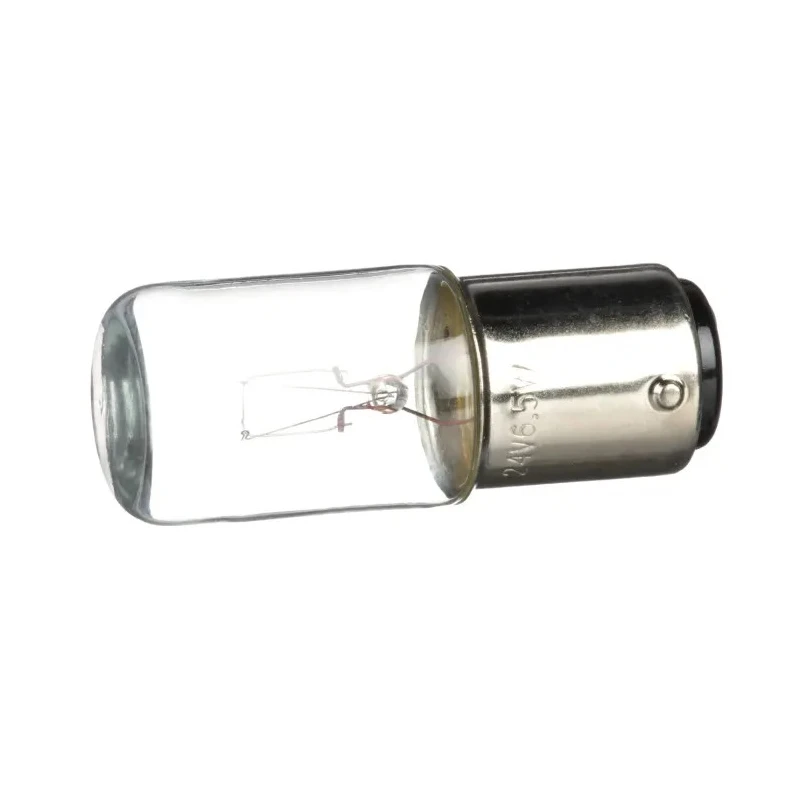 Schneider Electric Incandescent Bulb BA15D, Clear Lens, 24V, 6.5W 