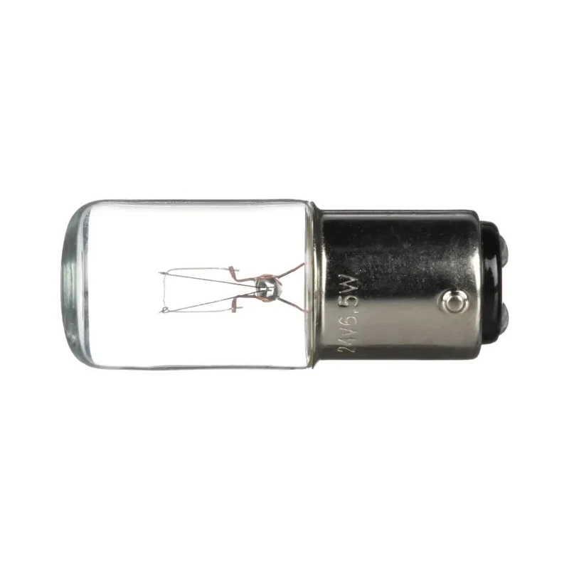 Schneider Electric Incandescent Bulb BA15D, Clear Lens, 24V, 6.5W 