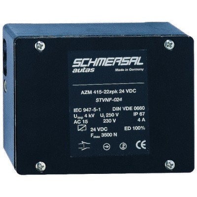 Schmersal Solenoid Interlock Switch AZM415-11/11 ZPKE 110VAC-M20, Power to Unlock, 110V AC, 10W, IP67 Rated