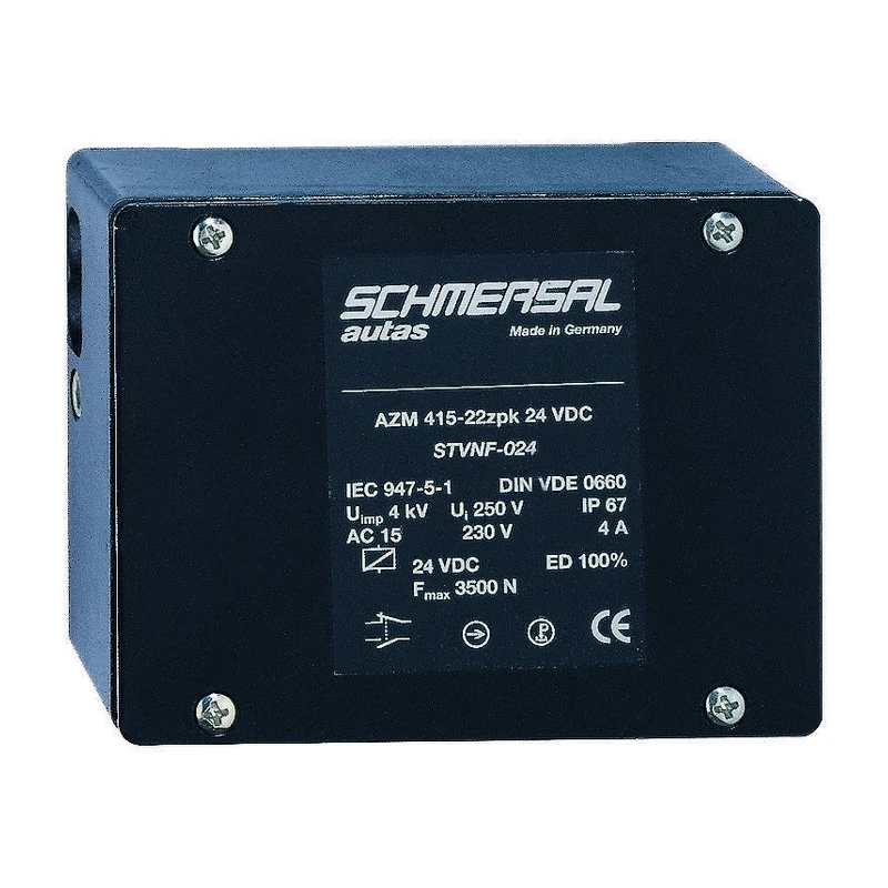 Schmersal Solenoid Interlock Switch AZM415-11/11 ZPKE 110VAC-M20, Power to Unlock, 110V AC, 10W, IP67 Rated