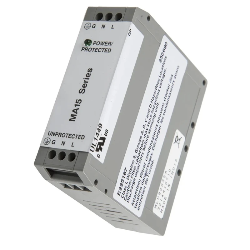 Eaton CROUSE-HINDS Surge Suppressor Unit 120V AC, 18 kA Maximum Surge Current MA15/D/1/SI/RS