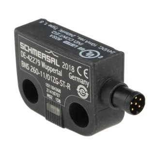 Schmersal Magnetic Non-Contact Safety Switch, Plastic Housing, 24V DC, NC, NO, M8, Rectangular Body BNS 260-11/01ZG-ST-R
