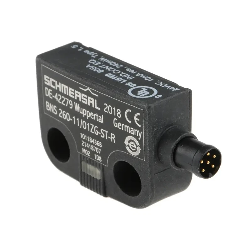 Schmersal Magnetic Non-Contact Safety Switch, Plastic Housing, 24V DC, NC, NO, M8, Rectangular Body BNS 260-11/01ZG-ST-R