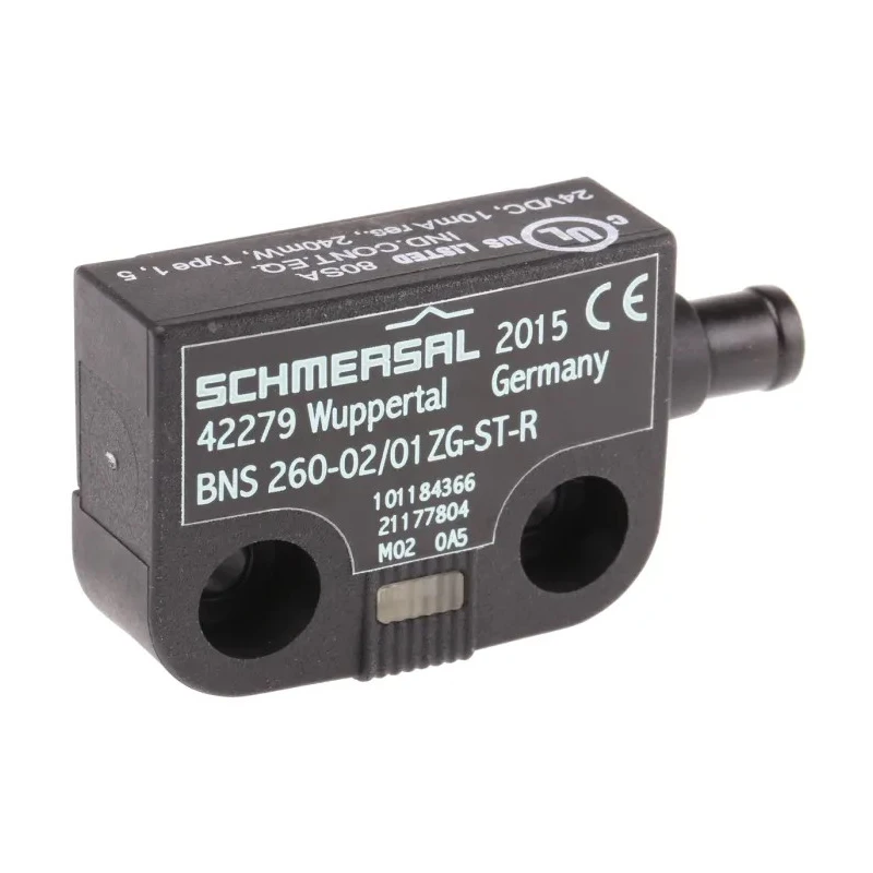 Schmersal Magnetic Non-Contact Safety Switch, Plastic Housing, 24V DC, 2 NC, M8 BNS 260-02/01ZG-ST-R
