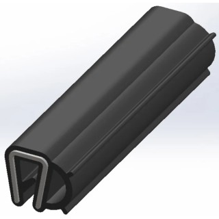 RS PRO Black Ethylene Propylene Diene Monomer Flexible Edge Protection Strip 20m 12.5mm Width 12mm Height 619-1556