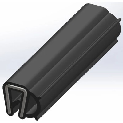 RS PRO Black Ethylene Propylene Diene Monomer Flexible Edge Protection Strip 20m 12.5mm Width 12mm Height 619-1556
