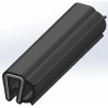 RS PRO Black Ethylene Propylene Diene Monomer Flexible Edge Protection Strip 20m 12.5mm Width 12mm Height 619-1556