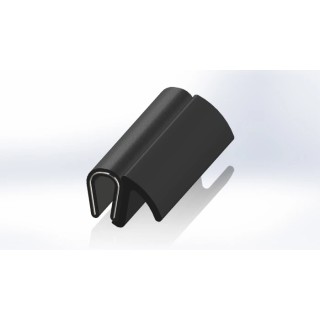 RS PRO Black Polyvinyl Chloride Steel Edge Protection Strip 20 m 619-1607