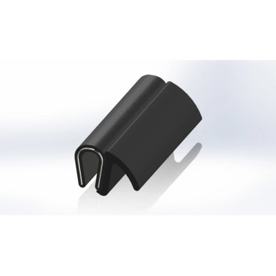 RS PRO Black Polyvinyl Chloride Steel Edge Protection Strip 20 m 619-1607