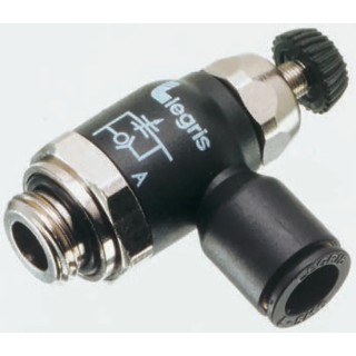 Legris 7060 Series Flow Controller Exhaust Regulator, Inlet Female Male Male/Female, Outlet Female Male/Female 7060 10 13