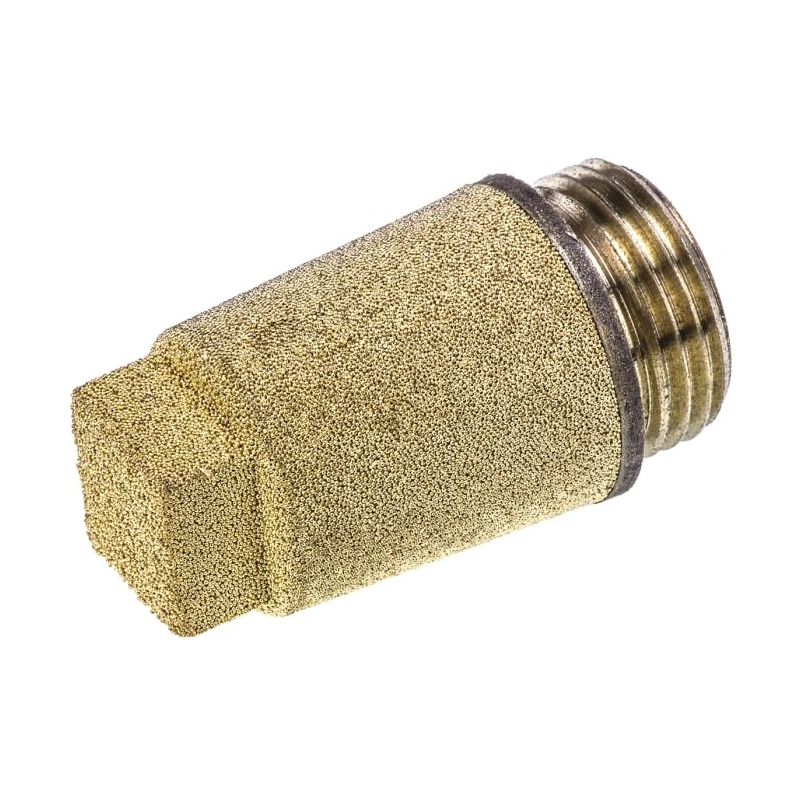 RS PRO 0670 Sintered Bronze Pneumatic Silencer 12 bar Tube-To-Tube, Plug-In, Push-in, BSPP and Metric Thread 619-2240