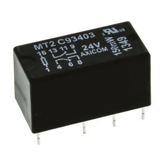 TE Connectivity PCB Signal Relay 24V DC Coil 2A DPDT MT2-C93403
