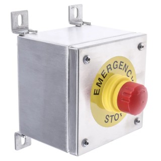 Craig & Derricott EMS Series Twist Release Emergency Stop Push Button Surface Mount 1 NC IP65 EMS/T/SS/NC69
