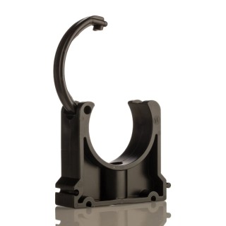 Georg Fischer Galvanised Polypropylene Black Pipe Clamp 50mm, Fixing Hole Diameter 0.28in 167061040