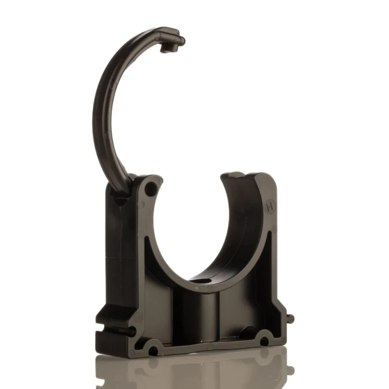 Georg Fischer Galvanised Polypropylene Black Pipe Clamp 50mm, Fixing Hole Diameter 0.28in 167061040