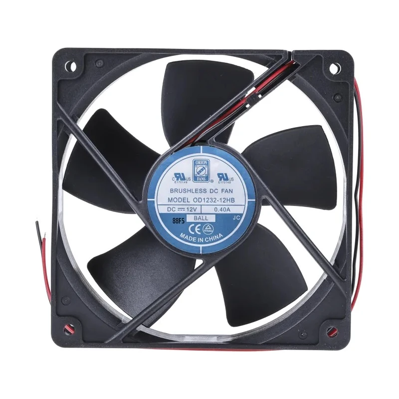 RS PRO Axial Fan 12V DC 203.9 m³/h Air Flow 1.44 W Power 600 mA Max Current IP44 Protection 120 mm Frame Size IP44