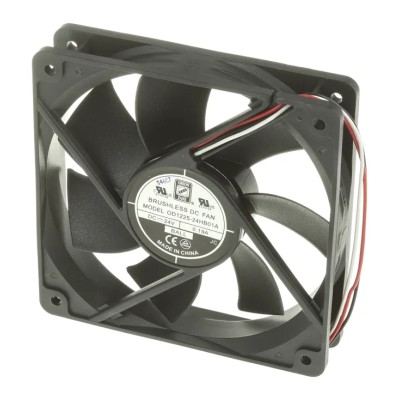 RS PRO Axial Fan 24V DC, 151.2 m³/h Airflow, 5W Power, 190mA Current, 120 x 120 x 25 mm Frame 619-6501