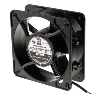 RS PRO Axial Fan 24V DC 798.5 m³/h Air Flow 24 W Power 2.1 A Max Current IP44 180mm x 180mm x 65mm IP44
