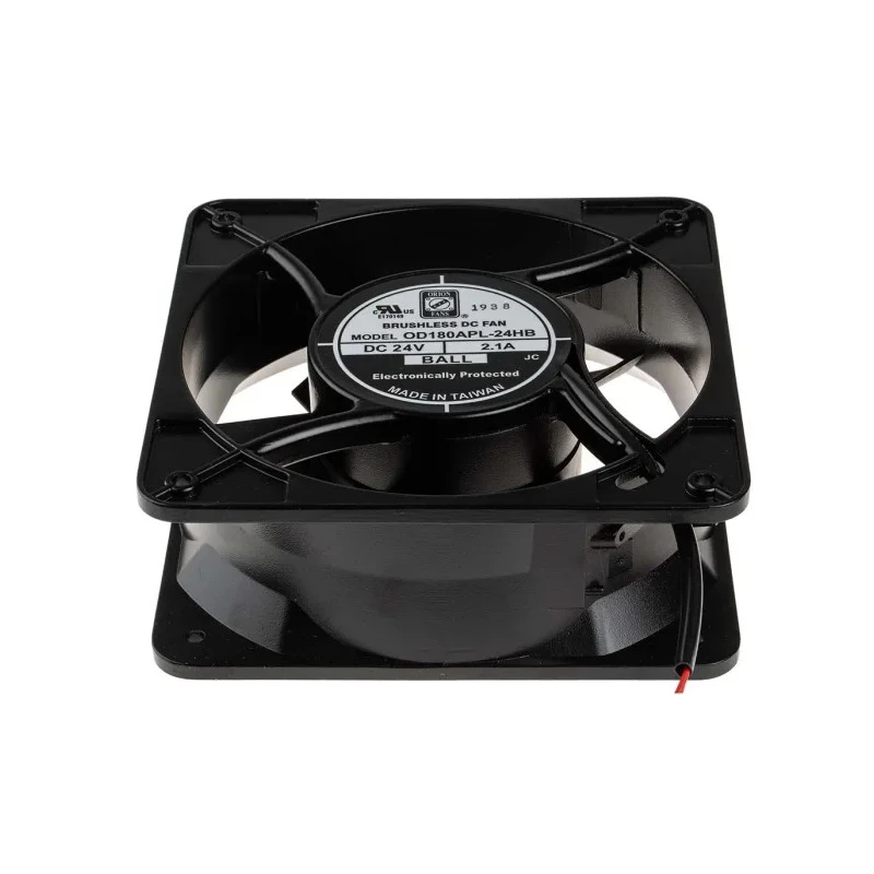 RS PRO Axial Fan 24V DC 798.5 m³/h Air Flow 24 W Power 2.1 A Max Current IP44 180mm x 180mm x 65mm IP44