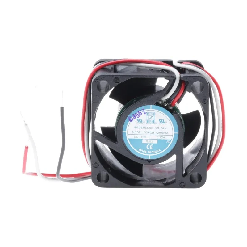 RS PRO Axial Fan 12V DC 20.4 m³/h Airflow 2.64 W Power 200 mA Current 40x40x28 mm OD4028 Series 619-7071