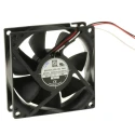 RS PRO 24V DC Axial Fan 80 x 80 x 25 mm, 68 m³/h Airflow, 2.41 W Power Consumption, Ball Bearing 619-7138
