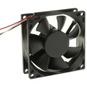 RS PRO 24V DC Axial Fan 80 x 80 x 25 mm, 68 m³/h Airflow, 2.41 W Power Consumption, Ball Bearing 619-7138