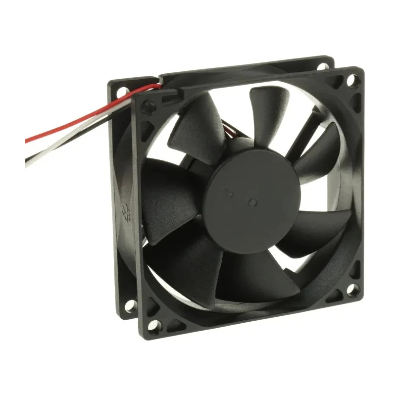 RS PRO 24V DC Axial Fan 80 x 80 x 25 mm, 68 m³/h Airflow, 2.41 W Power Consumption, Ball Bearing 619-7138