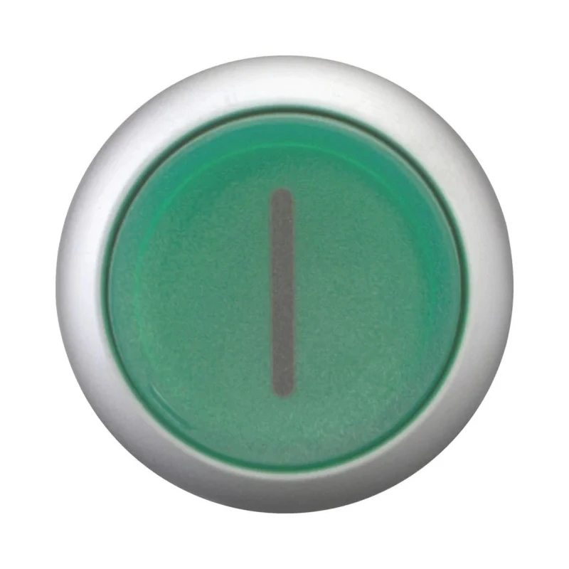 Eaton RMQ Titan M22 Series Green Maintained Push Button Head, 22 mm Cutout, IP69K 70011301 M22-DRLH-G-X1+M22-A