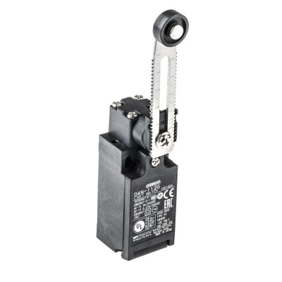 Omron D4n Series Roller Lever Interlock Switch, 1 NO/1 NC, IP67, Polyester Housing, 4A 
