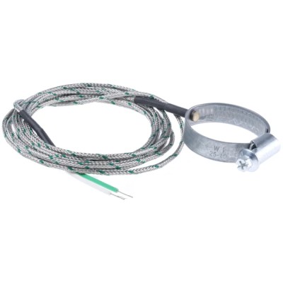 RS PRO Type K Thermocouple 40 mm Diameter, 2 m Length, -50 °C to 1100 °C Operating Range 621-2316