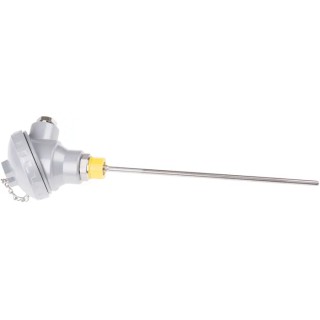RS PRO Type K Thermocouple Stainless Steel Probe, 6 mm Diameter, 250 mm Length, -50 °C to 1100 °C Temperature Range 621-2350