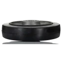 RS PRO Black Rubber Trolley Wheel, 400 kg Load Capacity, 200 mm Diameter, 50 mm Width, Aluminium Hub, Ball Bearing 621-9569