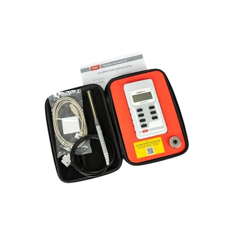 Hirst Magnetics GM08 Battery Operated Gaussmeter DC/AC Magnetic Field Meter USB RS232 Analogue Output GM08