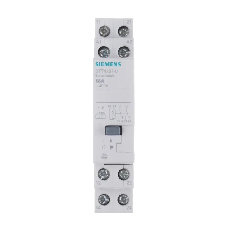 Siemens DIN Rail Power Relay 230V AC Coil, 16A Switching Current, DPDT Contact Configuration 5TT4207-0