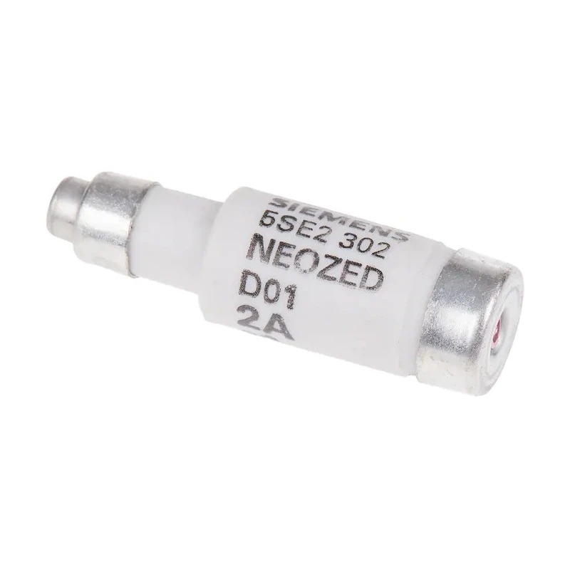 Siemens Neozed Fuse D01 Bottle Fuse Size 2A 400V AC Ceramic Body Pink Cap 5SE2302