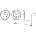 RS PRO 104 dB Surface Mount Continuous Tone Piezo Buzzer Component 49.1 mm Diameter 28.9 mm Height 5V-13V dc 6221398P
