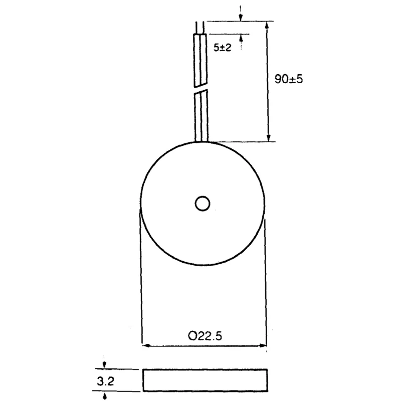 RS PRO 108 dB Panel Mount Continuous External 3.2 mm Piezo Buzzer Component 1V ac Max 6221427P
