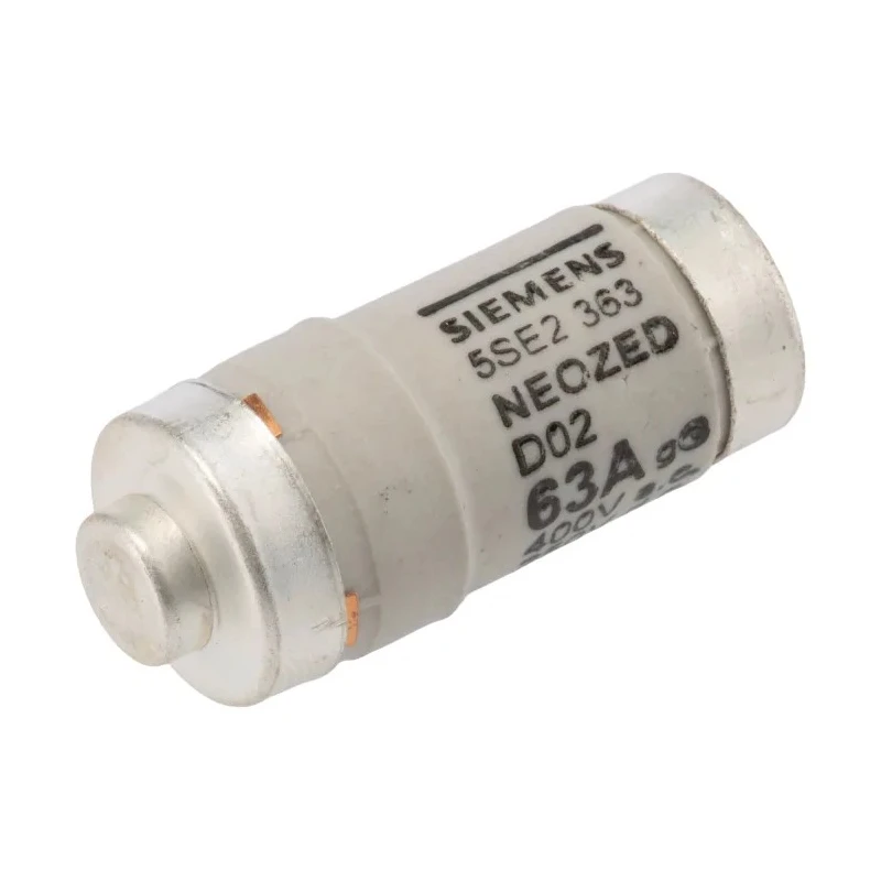 Siemens 63A 400V AC D02 Neozed Fuse, Ceramic Body, 50kA Breaking Capacity 5SE2363