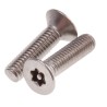 RS PRO Plain Stainless Steel Countersunk Tamper Proof Security Screw M3 x 12 mm 621-2502