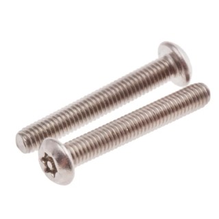 RS PRO Plain Stainless Steel Flat Tamper Proof Security Screw M3 x 20 mm 621-2518