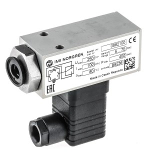 Norgren Pressure Switch Male Positive Pressure DIN Plug 1/4 in Thread G Type 18D Series 0882100