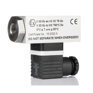 Norgren Pressure Switch Female Vacuum Positive Pressure, SPDT, G 1/4, 5-70 bar, 80°C, 18D Series 0882180