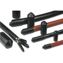 HellermannTyton Heat Shrink Boot End Cap Cross Linked Polyolefin Adhesive Backing Black 40 mm 416-14047 1614-1-B5W2-PO-X-BK