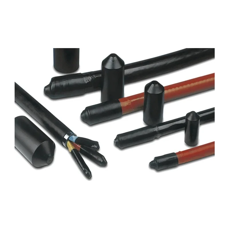 HellermannTyton Heat Shrink Boot End Cap Cross Linked Polyolefin Adhesive Backing Black 40 mm 416-14047 1614-1-B5W2-PO-X-BK