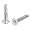 RS PRO Plain Stainless Steel Flat Tamper Proof Security Screw M5 x 25 mm 621-2574