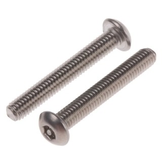 RS PRO Plain Stainless Steel Button Tamper Proof Security Screw M3 x 20 mm 621-2760