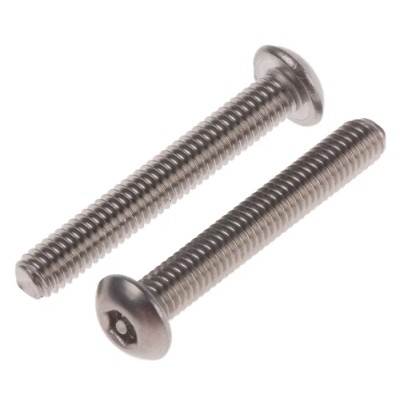 RS PRO Plain Stainless Steel Button Tamper Proof Security Screw M3 x 20 mm 621-2760